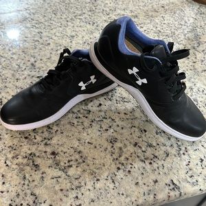 Under Armour Golf Shoes UA Performance SL Spikeless Leather Black Size 9.5
